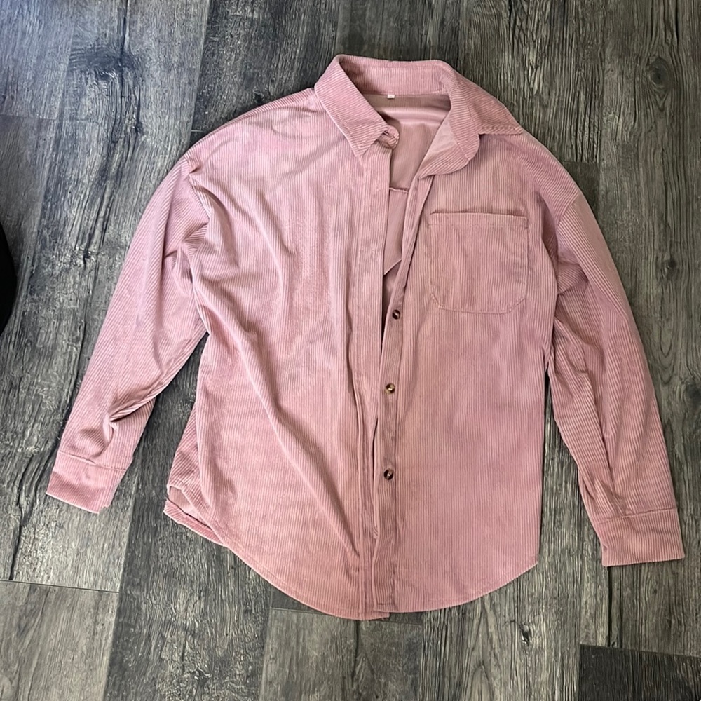 Pink Corduroy Shirt/Jacket